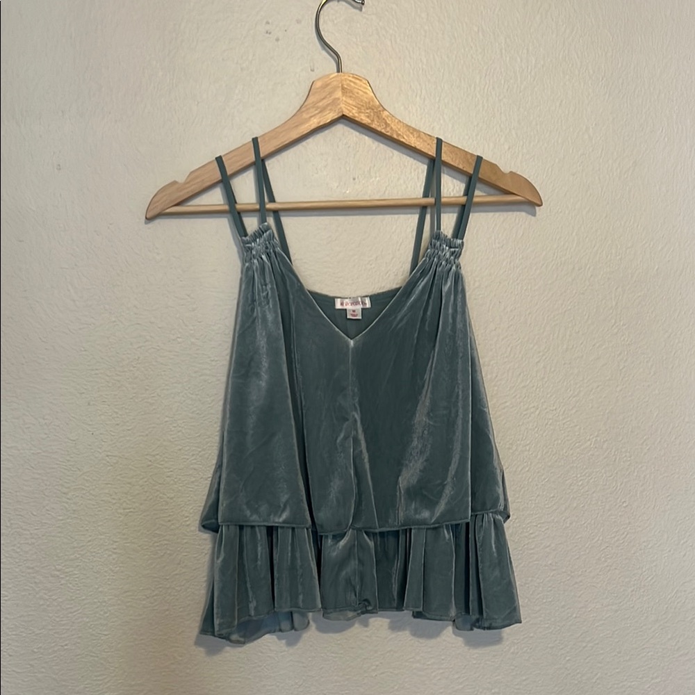 Velvet Green Top